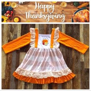 Thanksgiving Pumpkin 🎃 Cute embroidered dress